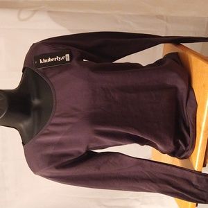 Brand new ladies charcoal long sleeve shirt by Kimberly C one size fit's all